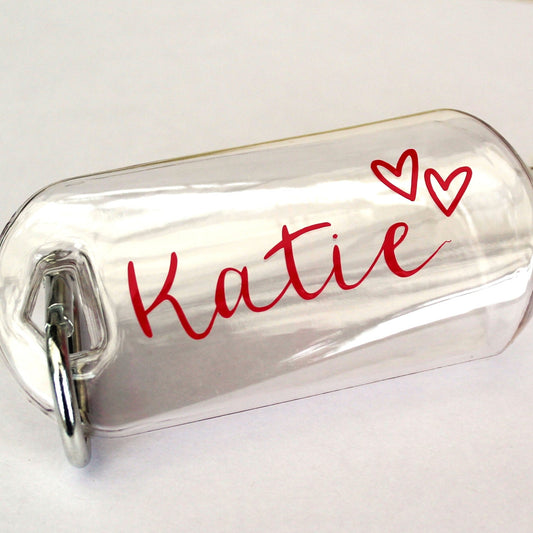 Personalised hand sanitiser bottles