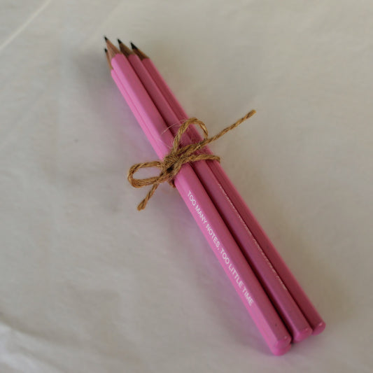 5 pink pencils